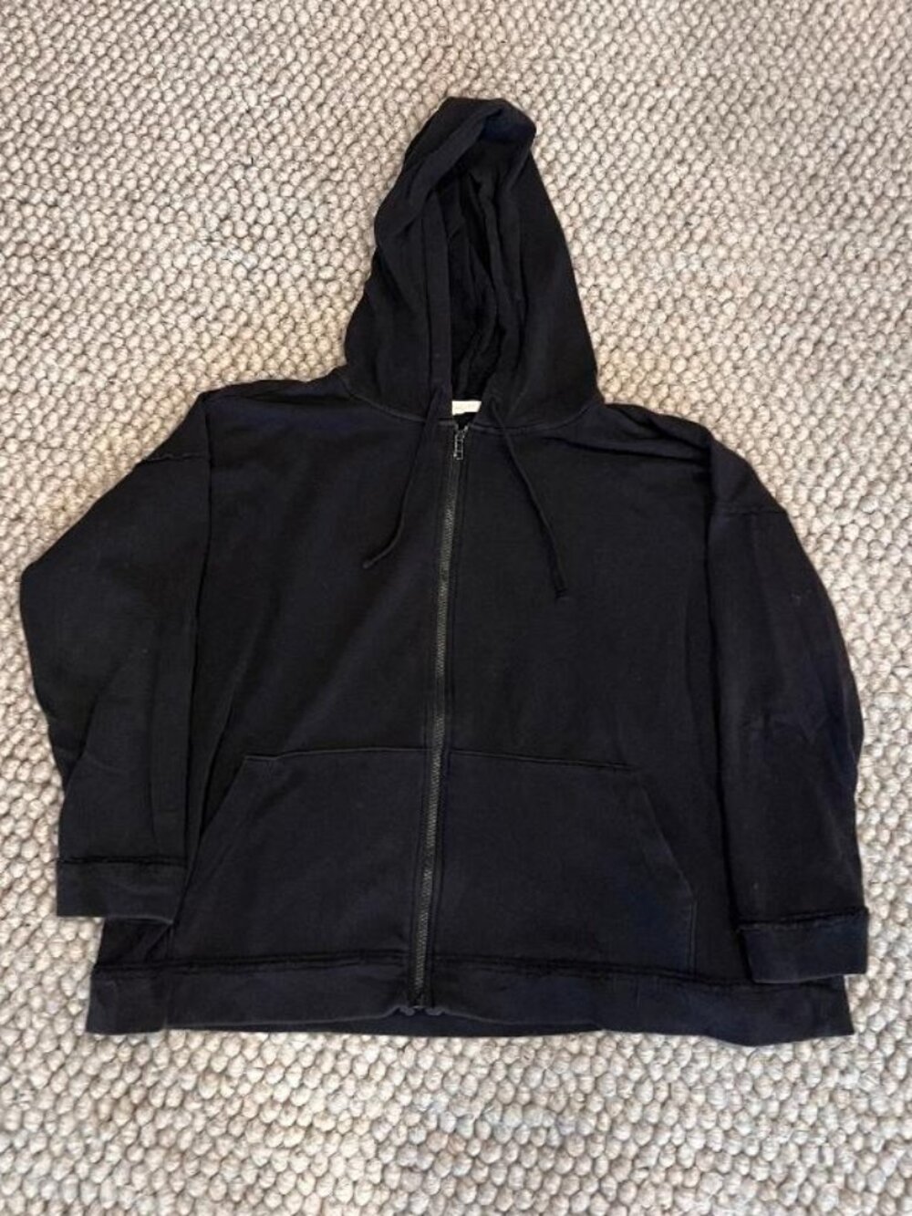 Eileen Fisher Organic Terry Zip Hoodie XL